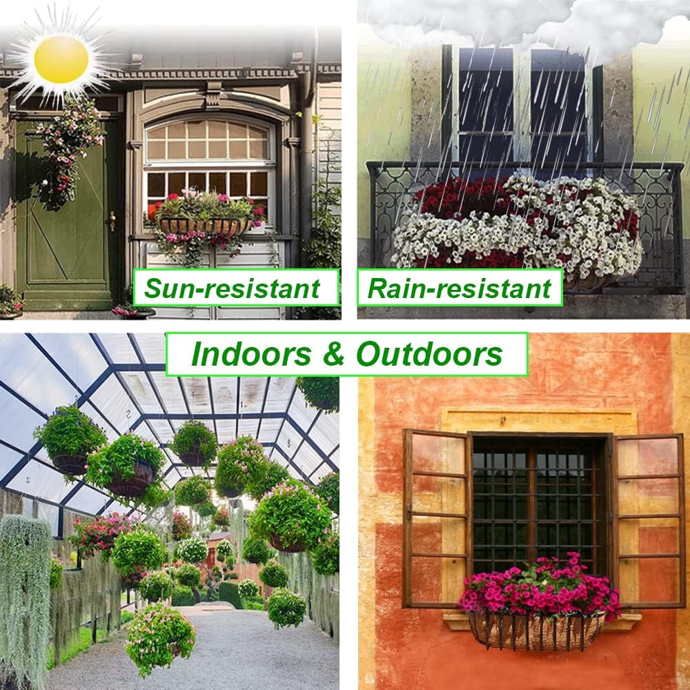 EROCK 2PCS Coco Liner Trough Coco Liner for Planters, 24/30/36/48 inch Half Moon Shape Trough Coco Coir Coconut Fiber Replacement Liner for Window Box, Wall Trough Planter (48inch-2pcs)