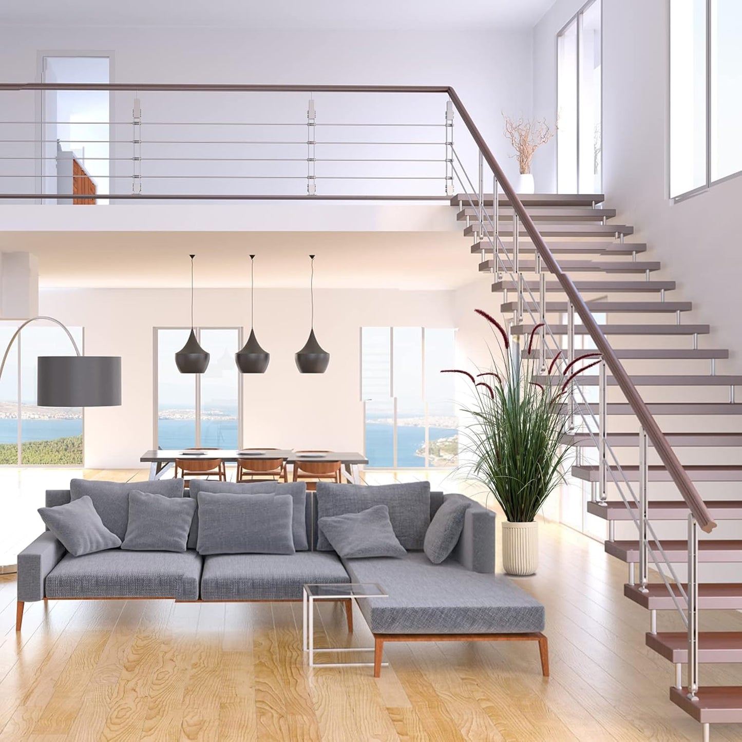 Artificial Plant 47in(1pack) Tall Artificial Grass Plant,Faux Plants Indoor Home Decorative Artificial Plants & Flowers in Pot Fake Plant, House Plant Indoor