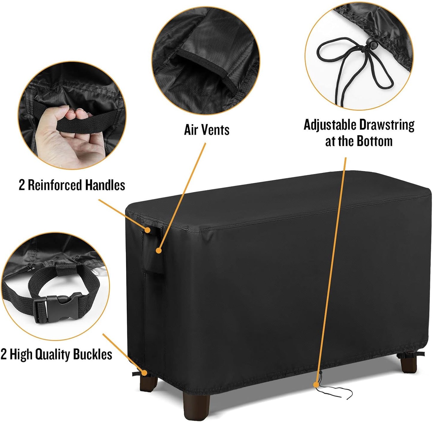 Cooler Cover, Outdoor Tool Chest Cool Cart Cover for Keter 63 Quart Cooler Bevy Bar and Serving Station Table Patio Storage Covers Waterproof