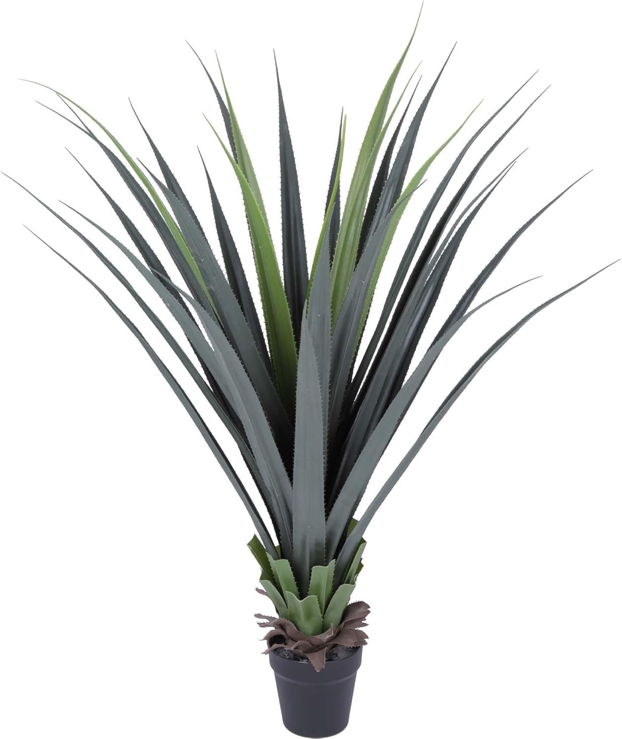 44inch Artificial Agave Plant Potted Plants Fake Agave Plant for Home Office Garden Indoor Outdoor Decoration (1PACK)
