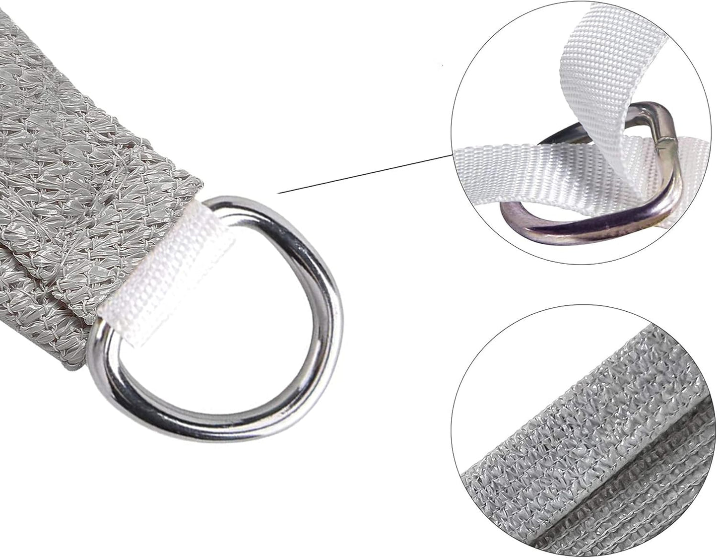 10' x 10' Gray Square Sun Shade Sail SSP1212 Canopy Durable Fabric UV Block Awning,We Make Custom Orders