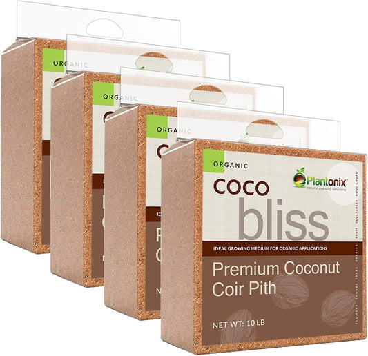 Coco Bliss (40lbs) - Organic Coco Coir for Plants - OMRI-Listed Coco Coir Brick for Garden Soil & Potting Mixes - Coconut Fiber Substrate Mixes with Potting Soil for Indoor Plants & Outdoor Plants