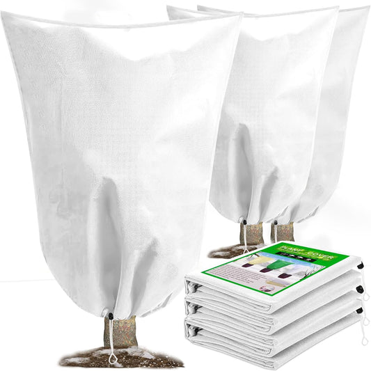 DQS 3 Pack Plant Covers Freeze Protection, 23.6" x 31.4" Winter Frost Protection Blankets Frost Cloth,Suitable for Outdoor Winter Frost, Cold Weather, shrubs, Trees, Jackets, and coverings