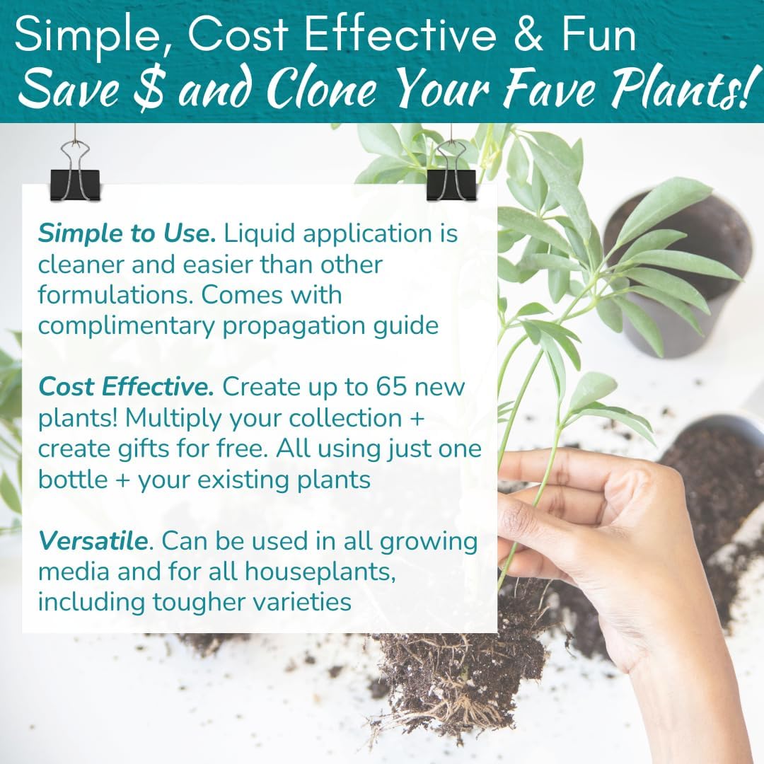 Houseplant Prop Drops - Propagation Promoter & Root Growth Hormone | Root Stimulator for Cuttings | Supports Stronger, Healthier Plants | Easy-to-Use Liquid Formula for Water & Soil Propagation | 8oz