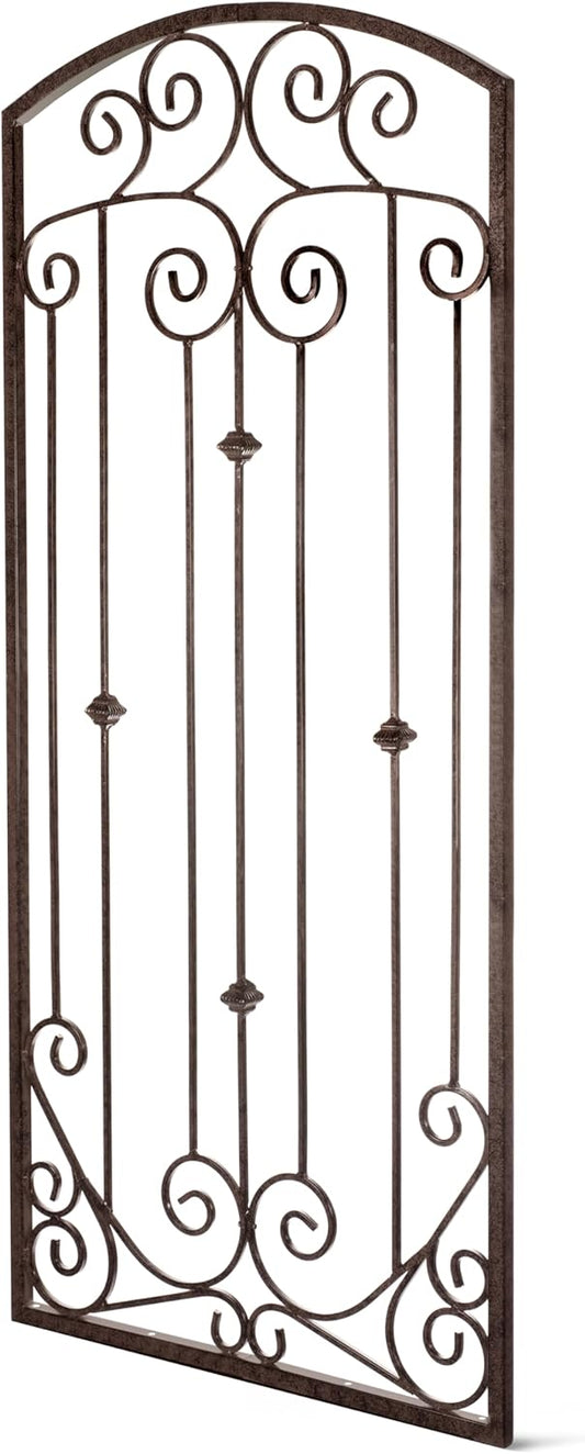 H Potter Trellis Garden Large Wrought Iron Heavy Scroll Metal Decoration Weather Resistant Lawn Patio Screen