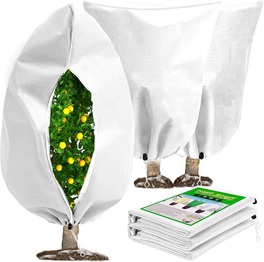 DQS 2 Pack Plant Covers Freeze Protection, 47.2" x70.8" Winter Frost Protection Blankets Frost Cloth,Suitable for Outdoor Winter Frost, Cold Weather, shrubs, Trees, Jackets, and coverings