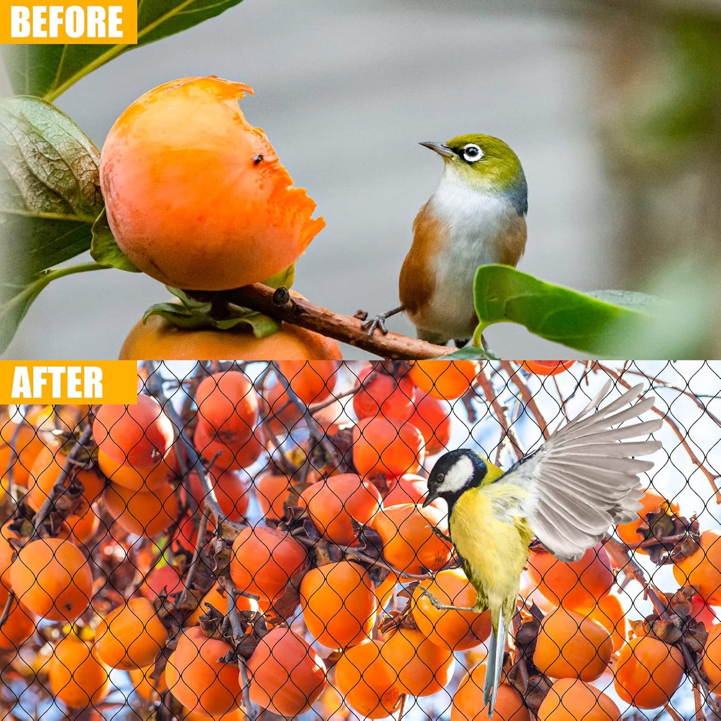 Poultry Netting for Chicken Run - 25x50ft Garden Netting with 1" Square Mesh Protect Plants,Fruit Tree & Vegetables from Poultry,Birds Deer,Pests & Other Animals, Bird Netting for Garden,Farm,Orchard