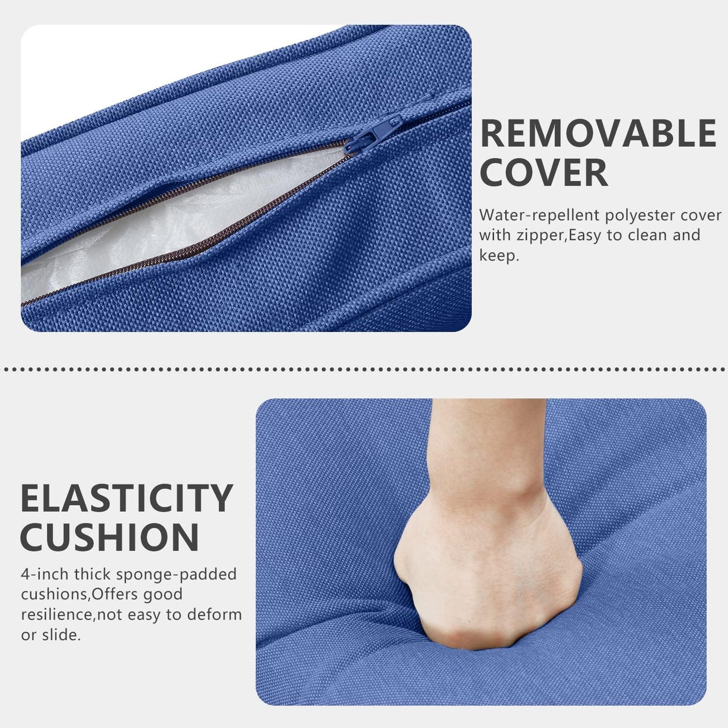 HUMMUH 8 Piece Patio Furniture Set All Weather Wicker Outdoor Sectional Sofa with Patio Chairs,Patio Swivel Glider Chairs Ottomans Coffee Table for Porch,Garden,Backyard