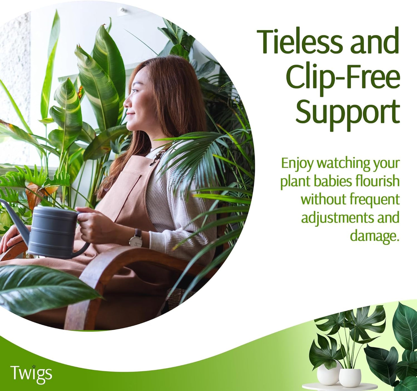 Plant Support Stakes, Stem Holder Structures for Indoor & Outdoor Use, Garden Accessories for Climbing & Potted Plants, Trellis Alternative - Peony (Light Green), 10 Pack, 22" L, Original