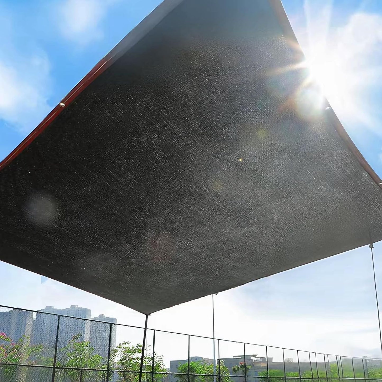 winemana Black Shade Cloth 70%, 5x10 FT Mesh Tarp - Garden Shade for Greenhouse, Patio, Vegetables, Plants Cover and Chicken Coops, Sun Shade Net for Outdoor Protection with Reinforced Grommets