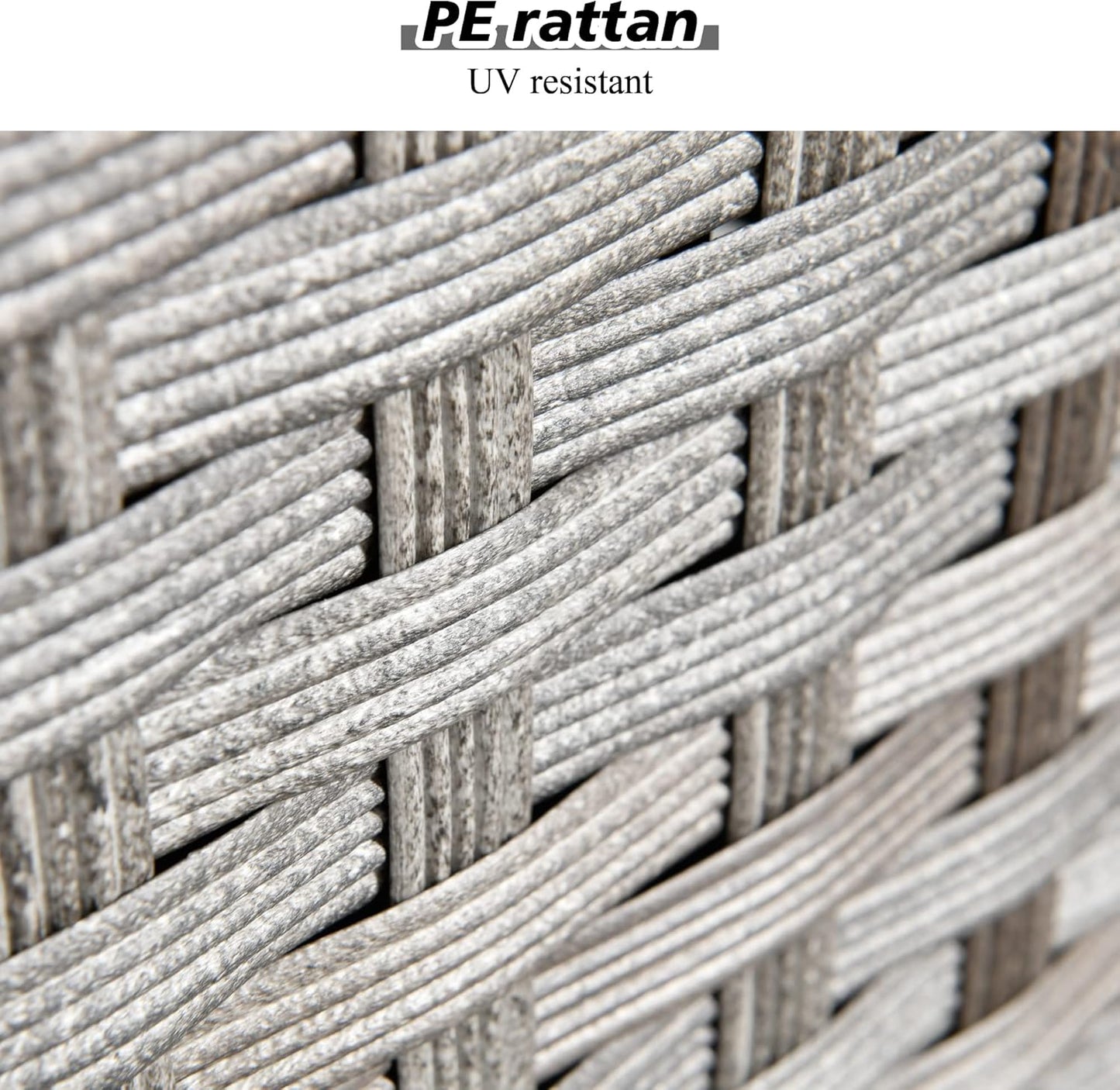 HOOOWOOO 9 Piece Modular Patio Outdoor Sectional Furniture Set with Large Propane Fire Pit Table,Wicker Conversation Sofa Set with Swivel Chairs,Outside Couch Set(Grey Stripes)