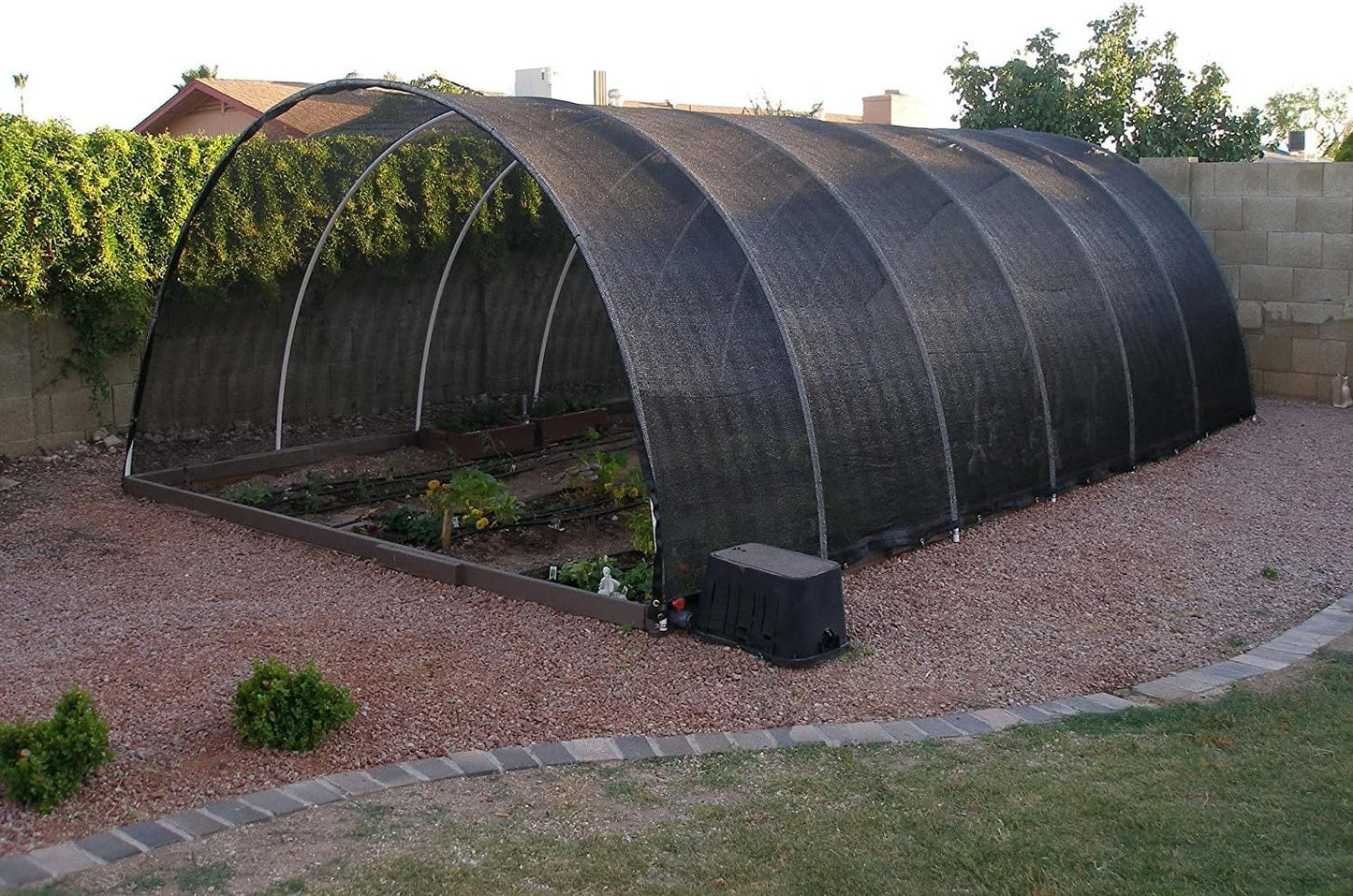 Agfabric 40% Shade Cloth 10X 20ft Sun Shade Fabric Sunblock Shade Cloth Cover with Clips for Plants, Black