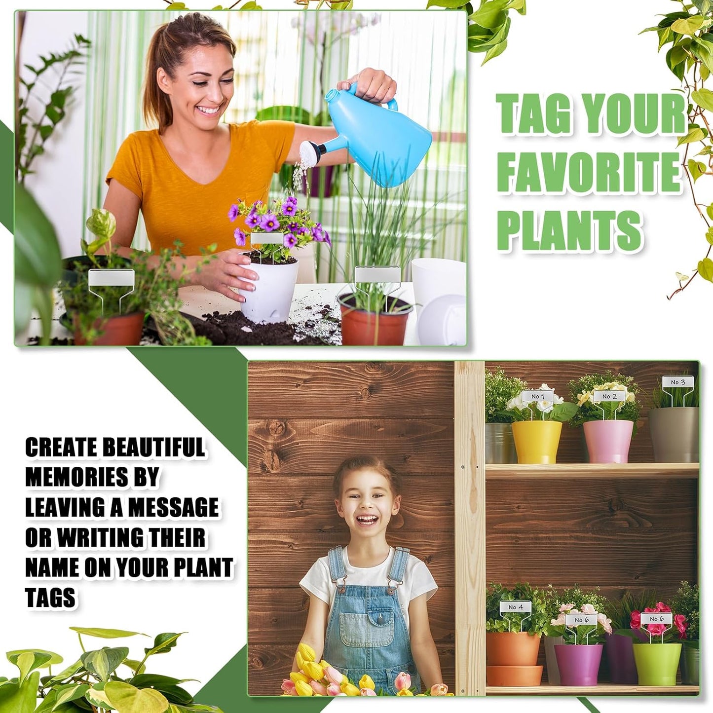 Moxweyeni 60 Pcs Metal Garden Tags Plant Labels for Garden Waterproof Plant Markers with 2 Permanent Pen Planting Nursery Tags Reusable Labels Stake for Plants(Aluminum,4 Inch)