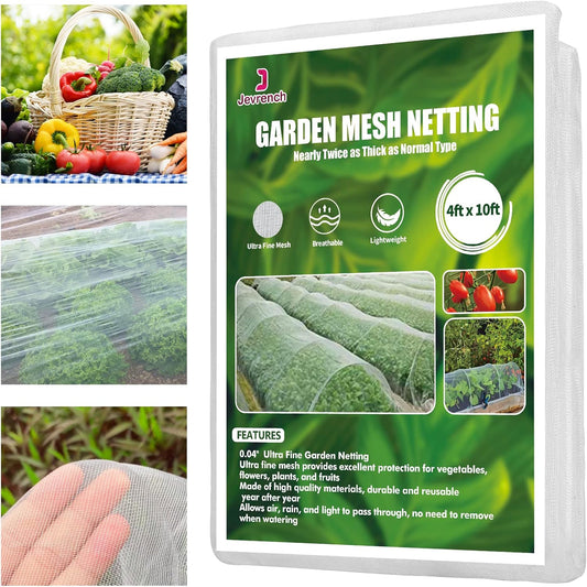 Garden Netting, Jevrench Durable Ultra Fine Garden Netting, Garden Plant Cover Row Cover Makes Plants, Vegetables, Fruits, and Flowers Grow Better (13ft x 16ft)