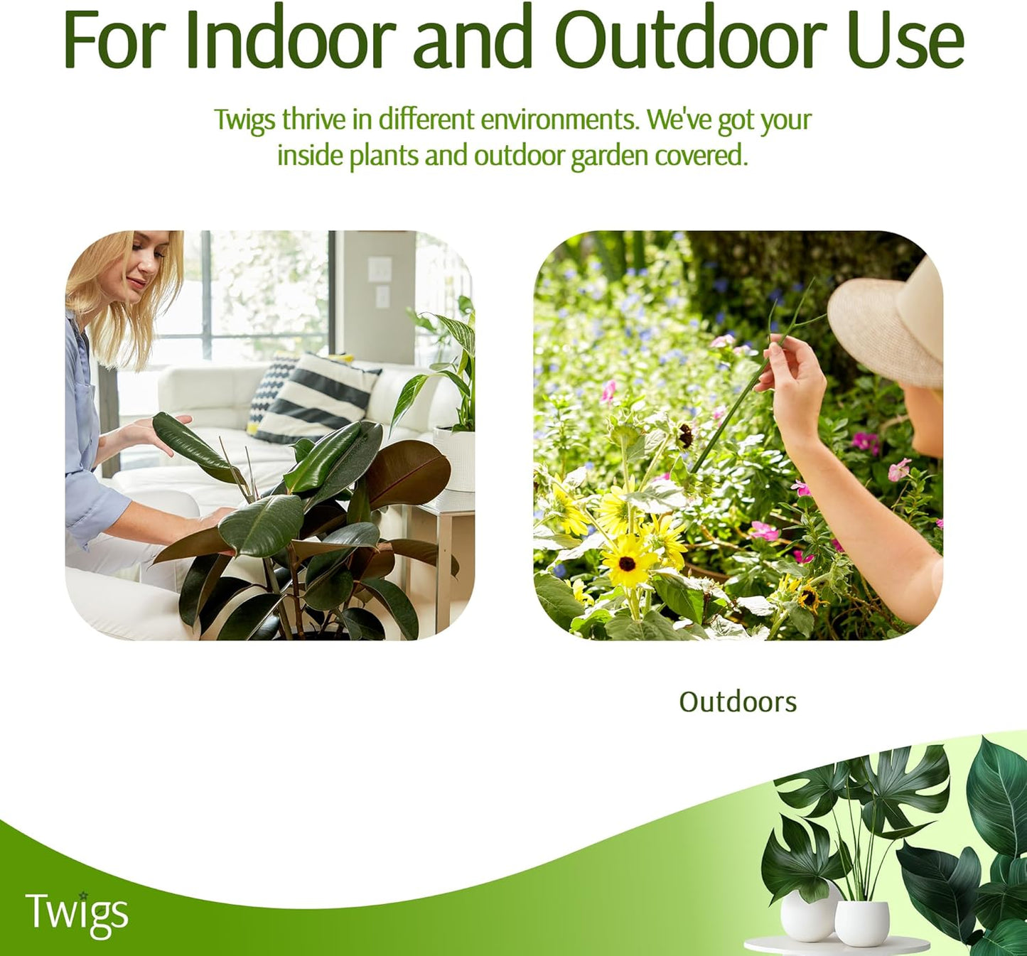 Stackable Plant Support Stakes, Stem Holder Structure for Indoor & Outdoor, Garden Accessories for Climbing & Potted Plants, Trellis Alternative - Peony (Light Green), 3 Pack, 17" L