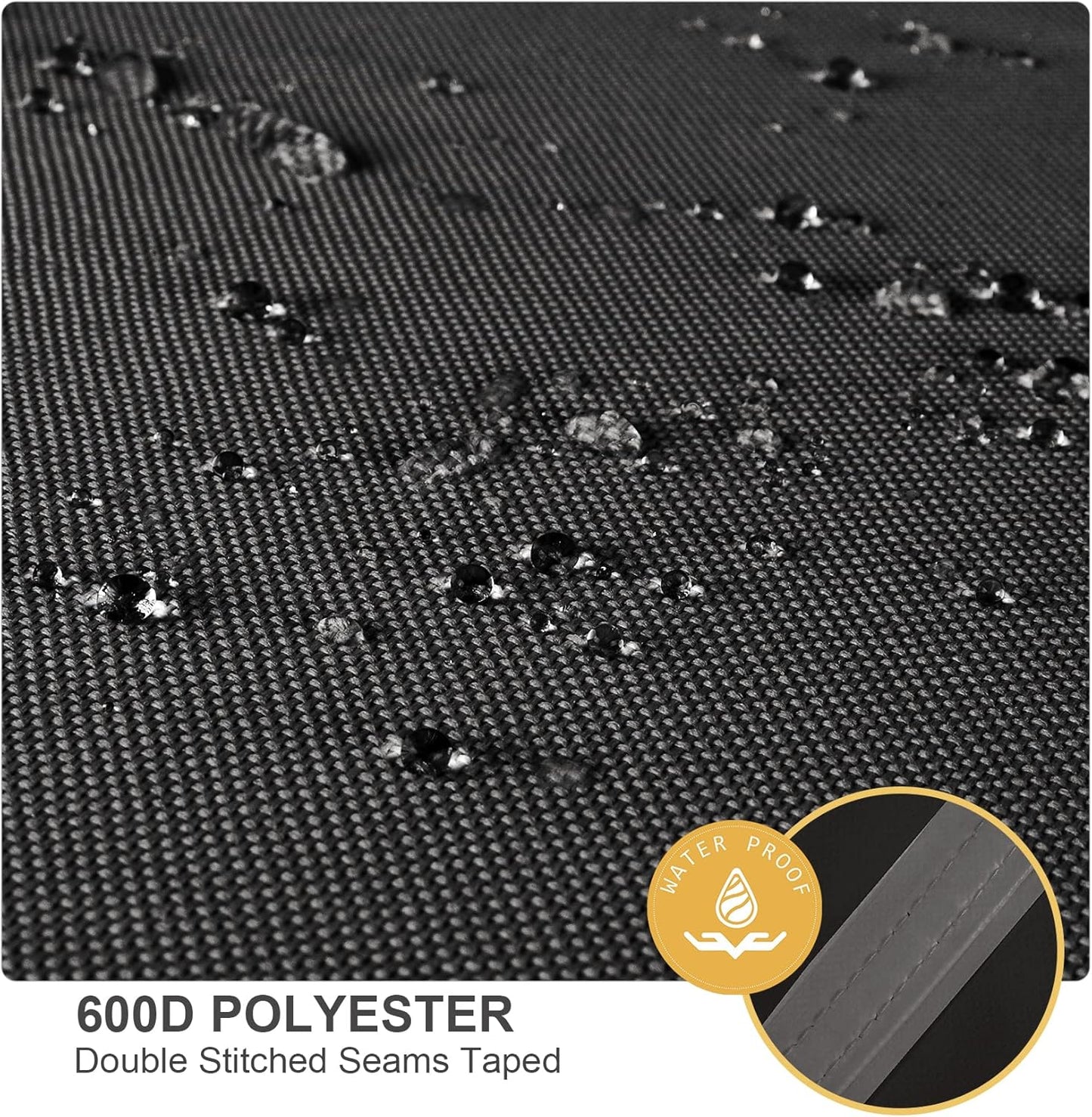 Porch Shield Outdoor Cushion Storage Bag 62 inch Waterproof Outside Storage Bags for Patio Furniture with Zippers and Handles Black