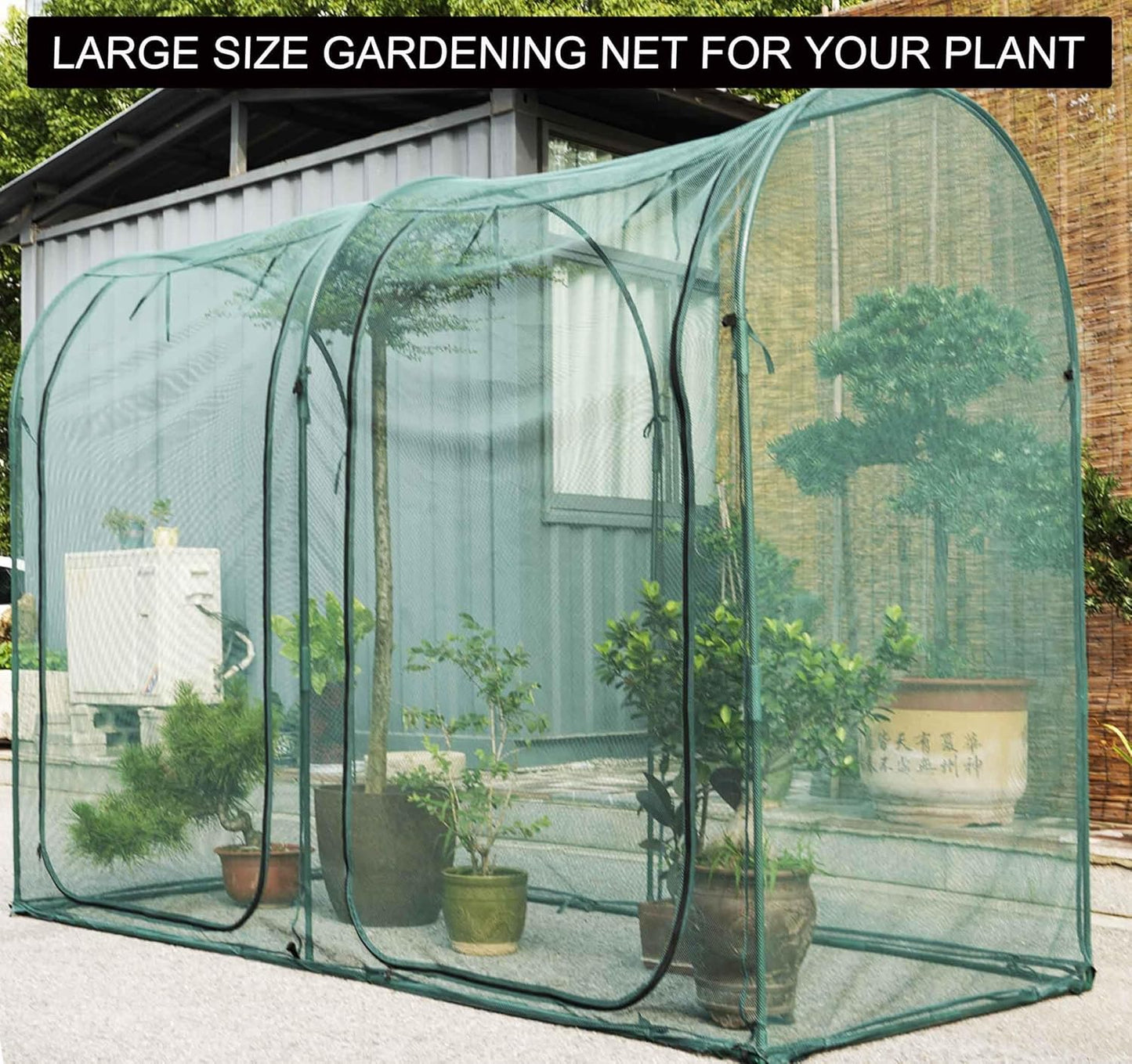 Poray Large Tunnel 8.2'x4' Plant Netting Cover, 6FT Tall Crop Cage Tomato Netting,Pest Guard Cover for Vegetables &Fruits,Durable Gardening Net for Plant and Animal