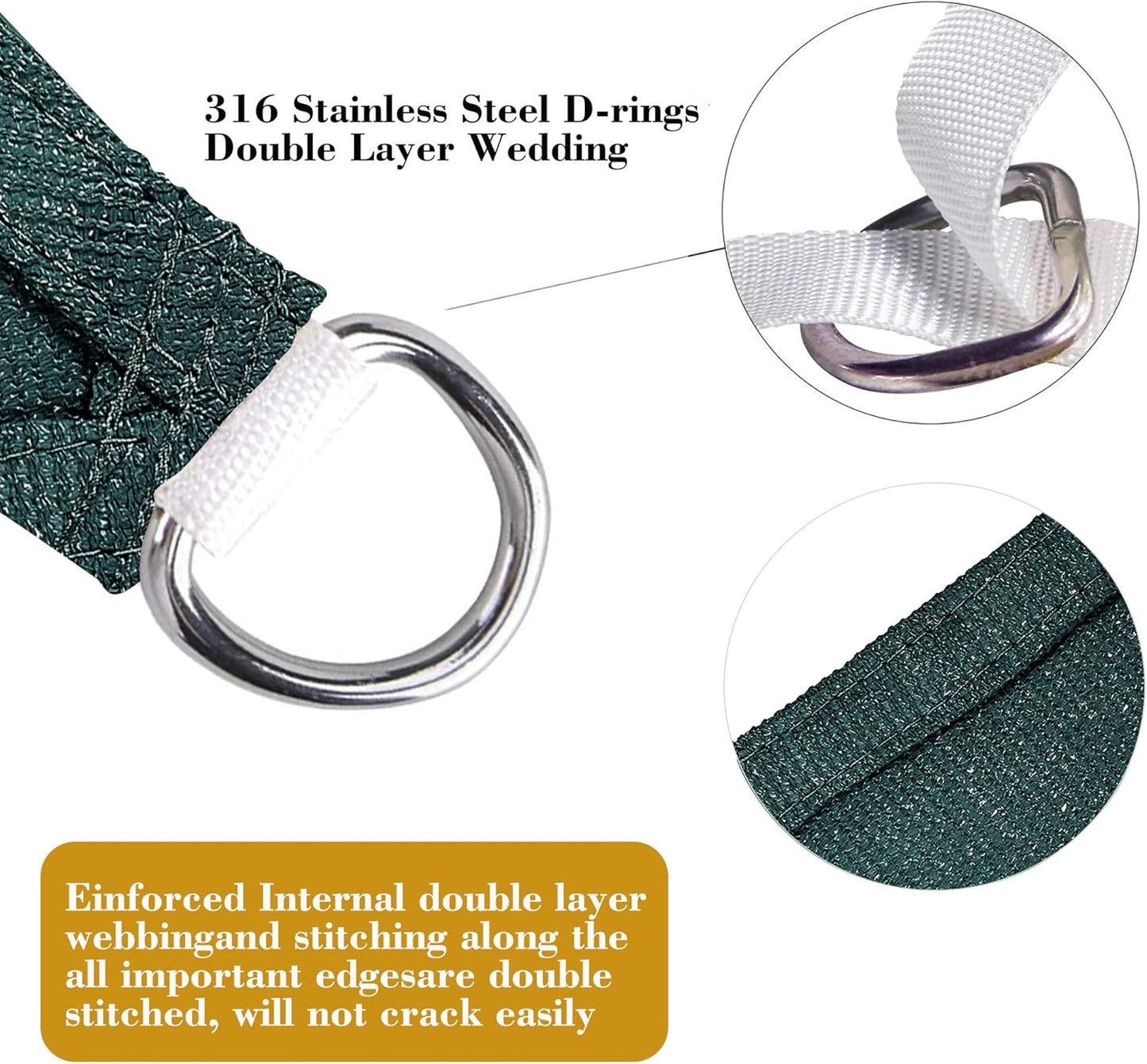 11' x 13' Green Rectangle Sun Shade Sail SSP1212 Canopy Durable Fabric UV Block Awning We Make Custom Orders