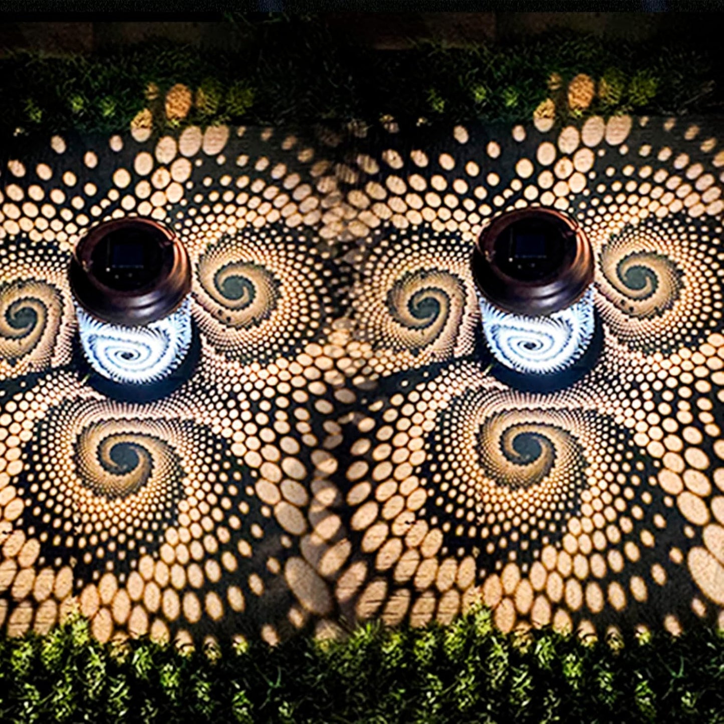 2 Pack Solar Lanterns Outdoor Hanging Metal Waterproof LED with Solar Powered Garden Patio Decorations Decor with Handle Christmas Gift Idea