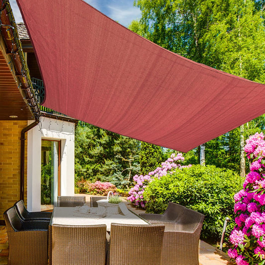 KANAGAWA 10'X16' Rust Red Custom Size Sun Shade Sail Rectangle UV Block Canopy Cover for Patio Backyard Lawn Garden Outdoor (Customized Available)