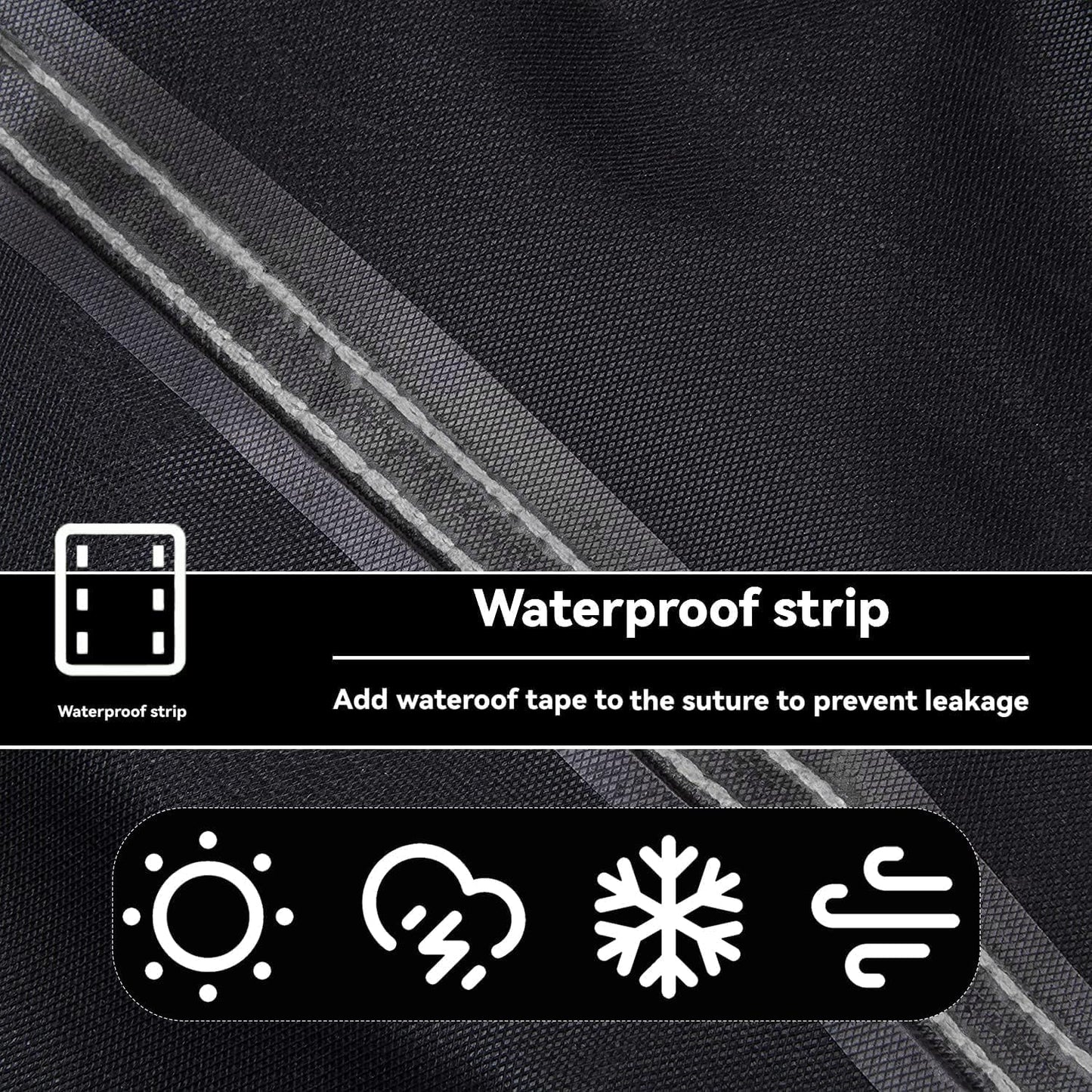 Stainless Steel Table Cover - Heavy Duty Waterproof Cover for 60 x 30 Inches Metal Prep Table, Compatible with 60 inch Outdoor Utility Cart and Storage Cabinet Black