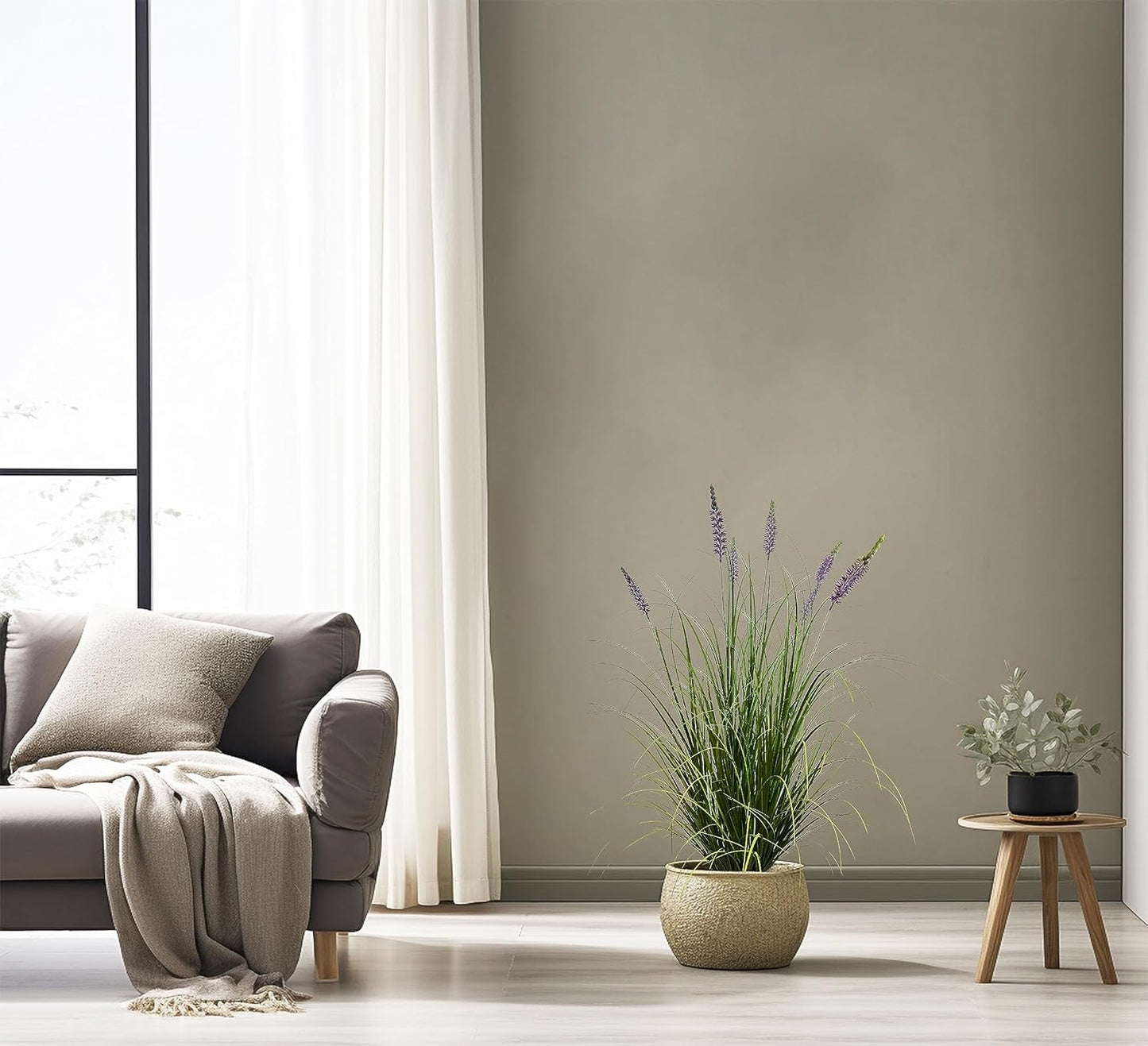 Artificial Plant 47in(1pack) Tall Artificial Lavender Plant,Faux Plants Indoor Home Decorative Artificial Plants & Flowers in Pot Fake Plant, House Plant Indoor