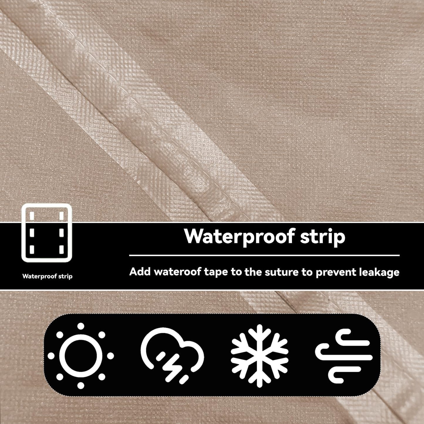 Outdoor Pizza Oven Table Cover for Nuuk Three-Shelf Heavy Duty Rolling Outdoor Pizza Oven Table and ooni Pizza Oven Stand Modular Table,600D Heavy Duty Waterproof Cover,Khaki