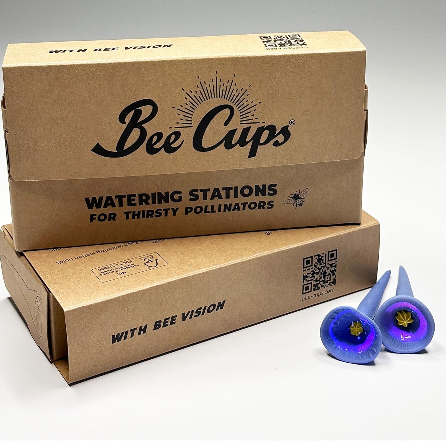 5 Pack, Bee Watering Station, 100% Handmade Porcelain, Bee and Butterfly Feeder for Garden, Outdoor Feeders for Thirsty Pollinators, Plastic Free, Pollinator Attracting Glaze (5, Blue)