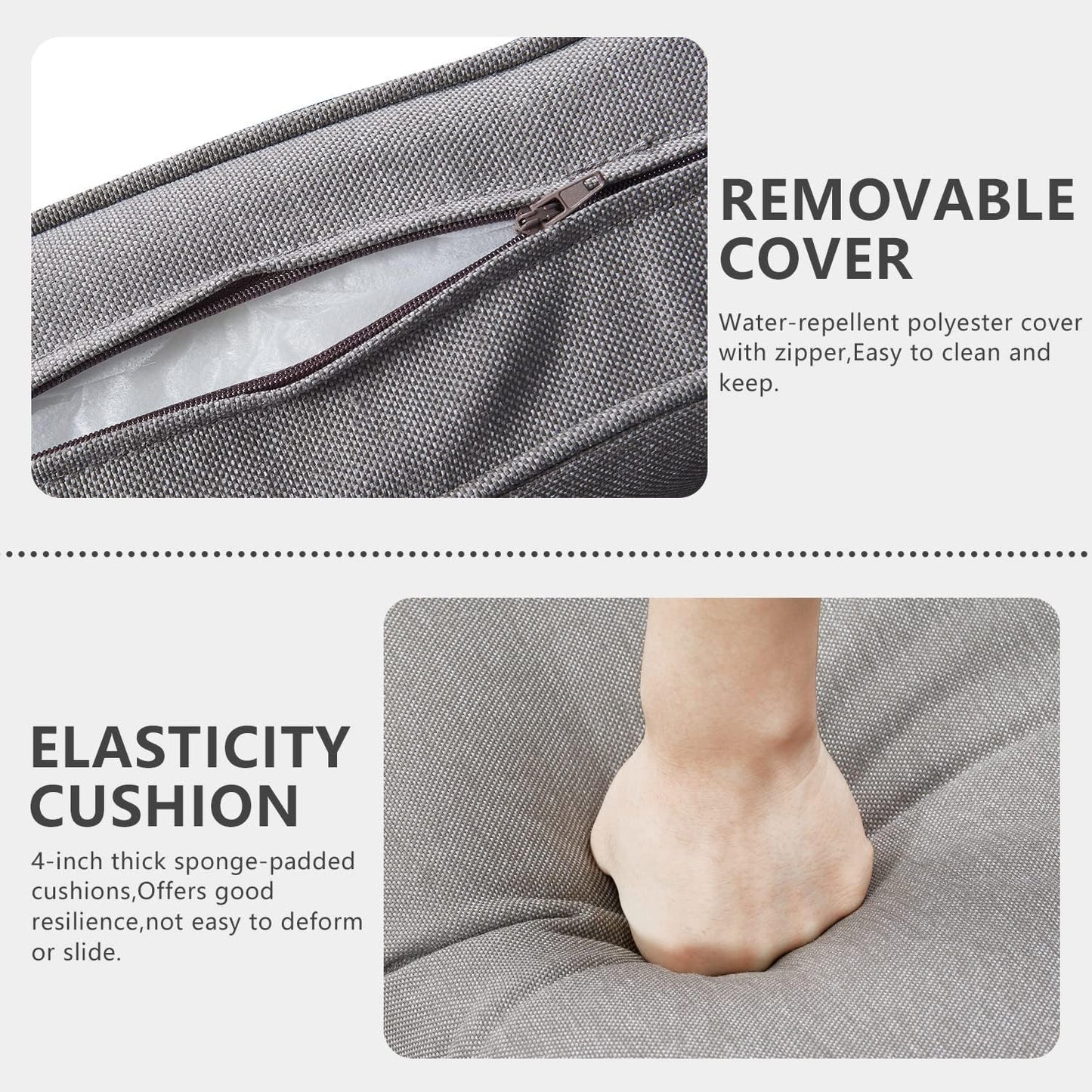 HUMMUH 7 Piece Patio Furniture Set with Fire Pit Table 41in 55,000 BTU,Wicker Outdoor Conversation Sets - Outdoor Chairs Set of 2 Patio Sofa for Porch,Garden,Backyard