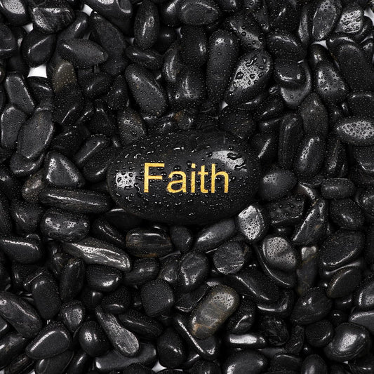 11lbs Black Natural River Rocks, High-Polished Pebbles for Plants Garden, 0.3-0.8 inch Decorative Stones, Ideal for Fish Tank, Vases, Home Decor and Garden Landscaping,Black