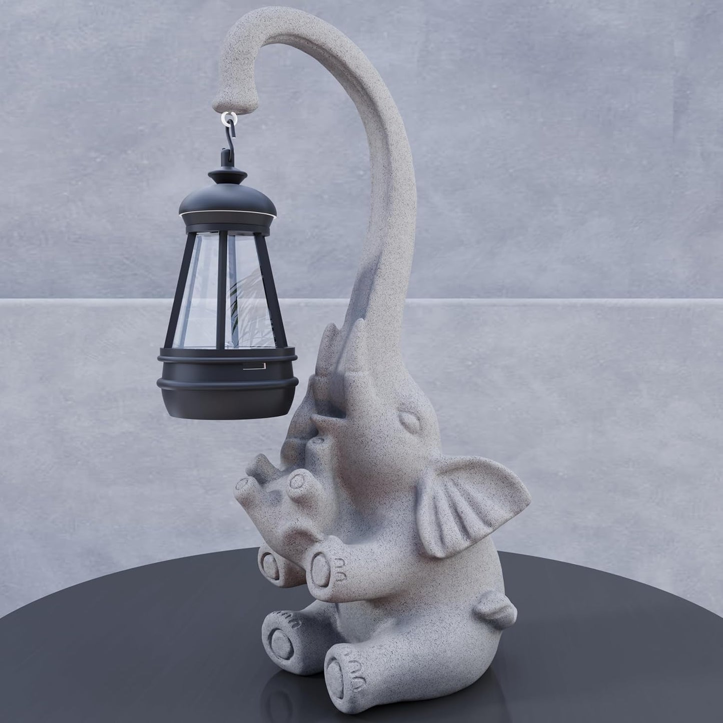 Garden Decoration, Figurine, Lawn Statue, Sculpture Ornament, Animal Figurine - Cat Resin Statue with Lantern (Chest)