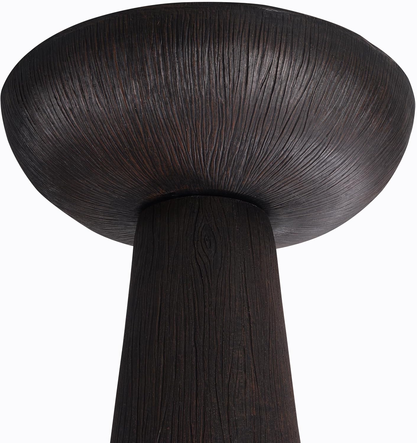 Bird Bath for Outdoor - 26'' Tall Resin Natural Wood Pattern Designt Birdbaths, Lightweight and Durable - Enhance Your Outside Garden with This Stunning Water Feature (Wood Grain)