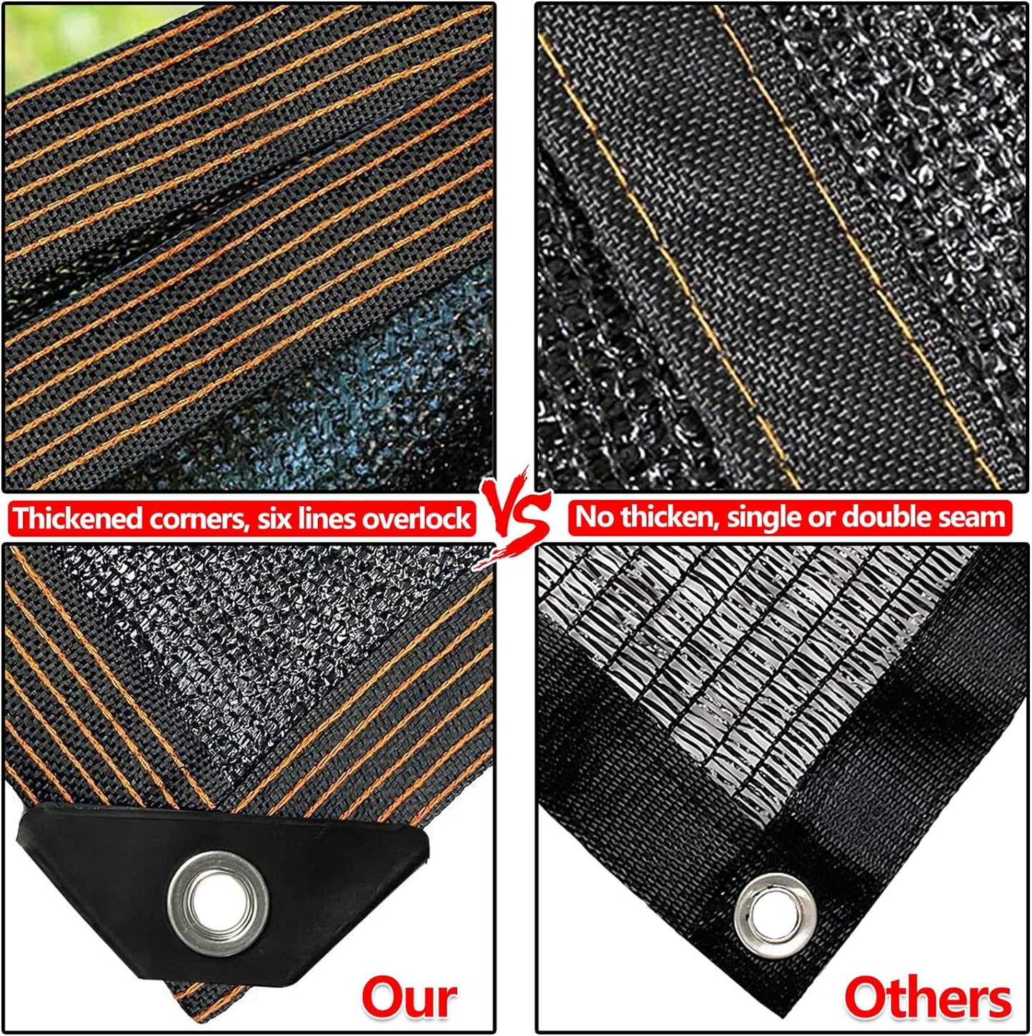 Shade Cloth - 70-90% Sunblock Net for Garden Patio,Shade Sails for Plants Greenhouse Outdoor Pergola Lawn Swimming Sun Shade Cloths for Kennel Chicken Coop Easier to Hang Shade Net Cover…