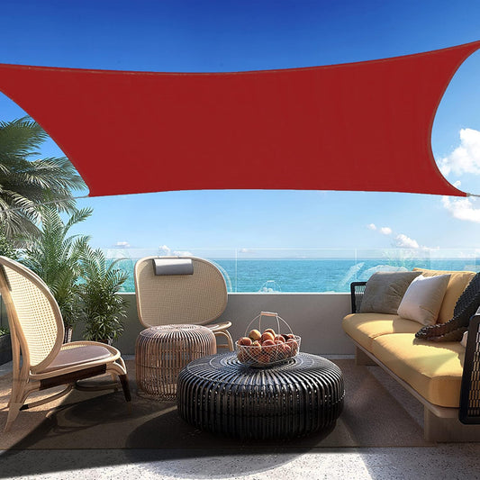 10' x 13' Red Rectangle Sun Shade Sail SSP1212 Canopy Durable Fabric UV Block Awning,We Make Custom Orders