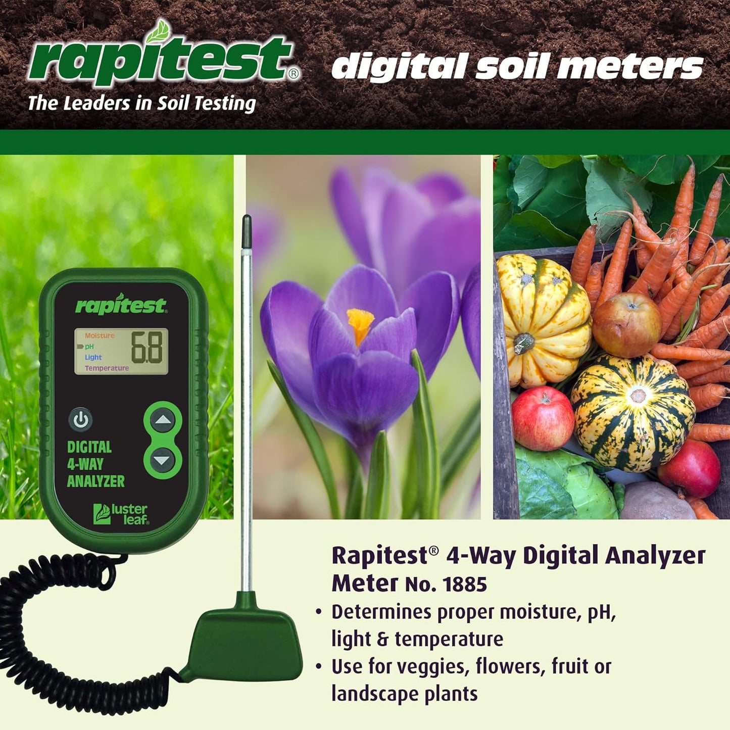 Luster Leaf 1885 Digital 4-Way Analyzer