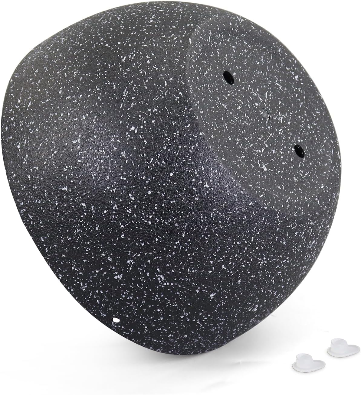 10 inch Hanging Planters for Indoor Outdoor Plants, 2 Pack Hanging Flower Plant Pots with Drainage Holes and Chain for Garden Porch, Plastic Hanging Baskets for House Plants, Speckled Black