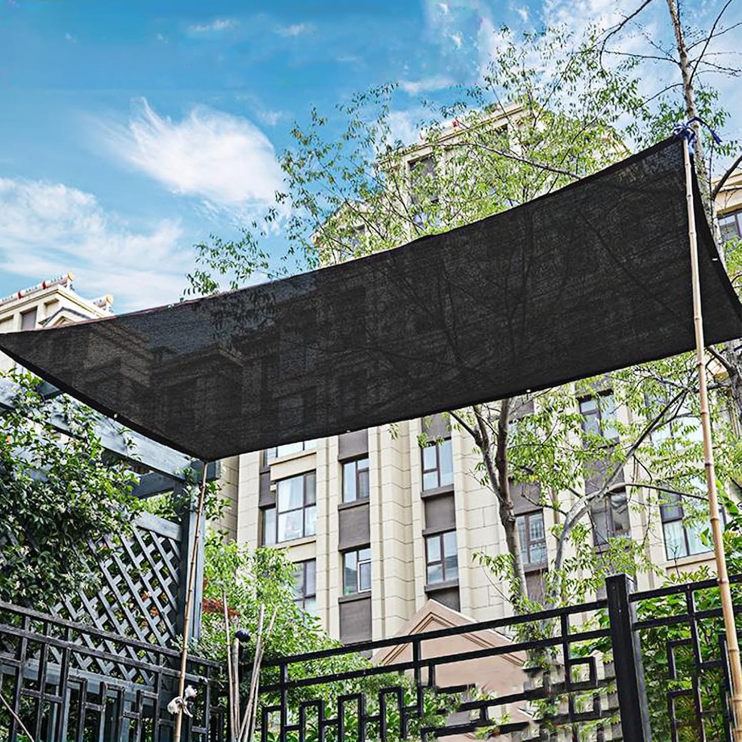 winemana 70% Black Shade Cloth, 3.3 x 6.6 FT Durable Mesh Tarp with Grommets, Resistant Garden Sun Shade Netting with Taped Edge for Plant Cover, Greenhouse, Patio, Tomatoes, Chicken Coop, Barn Kennel