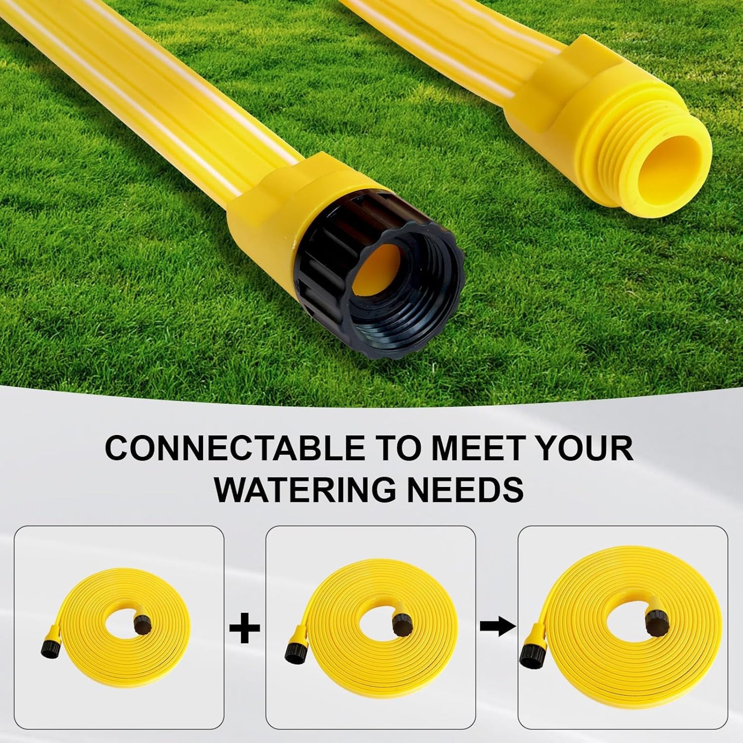 6-Pack Sprinkler Hose with Holes 25 ft – Flexible Sprinkler Soaker Hose for Lawn & Garden, 150 ft Total Drip Irrigation System – Yard Watering Solution, Durable & Easy to Use