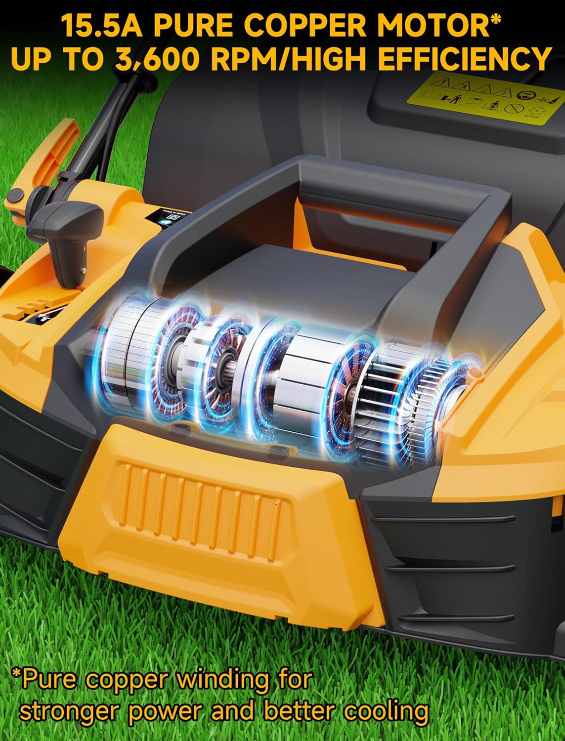 15.5 Amp 16-Inch Electric Dethatcher and Scarifier, Lawn Dethatcher with Foldable Design, 14.5-Gallon Bag, 5-Position Depth Adjustment, Quick Blade Replacement, Ideal for Healthy Lawn Care