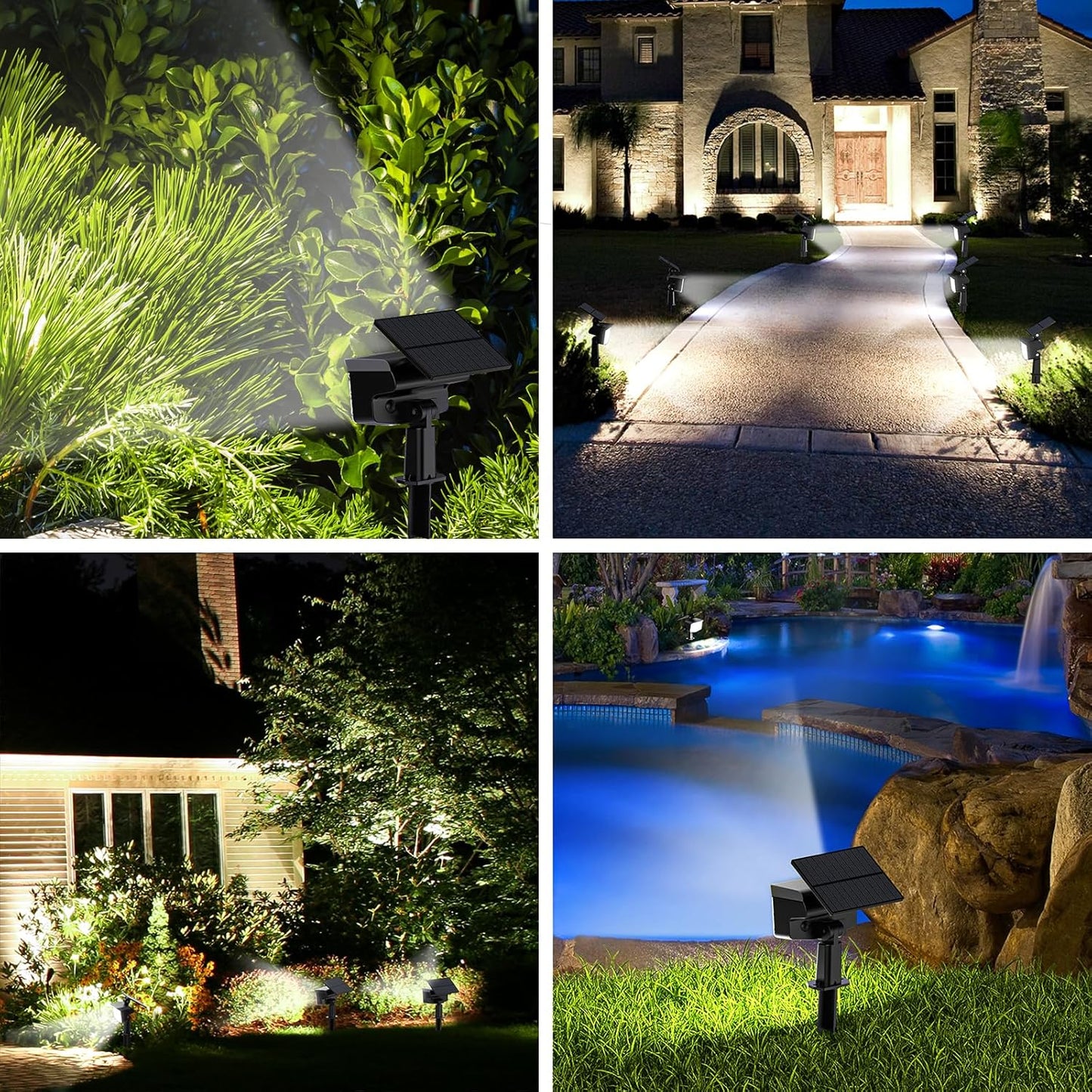WELALO Solar Spot Lights Outdoor, 6 Pack/3 Modes Solar Landscape Spotlights, Adjustable Solar Powered Security Lights, IP65 Waterproof Wall Lights Solar Lights Outdoor for Walkway/Yard/Garden/Driveway