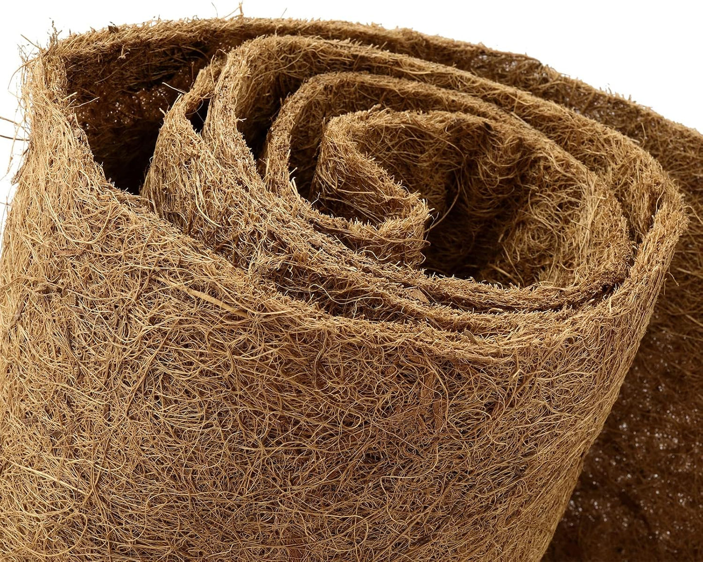 MOUYAT 24 x 79 Inch Large Coco Fiber Roll, Wall Basket Planter Liner Coconut Fiber Mat Coir Liner Sheet for Hanging Baskets, Flowerpot, Garden Decor, Brown