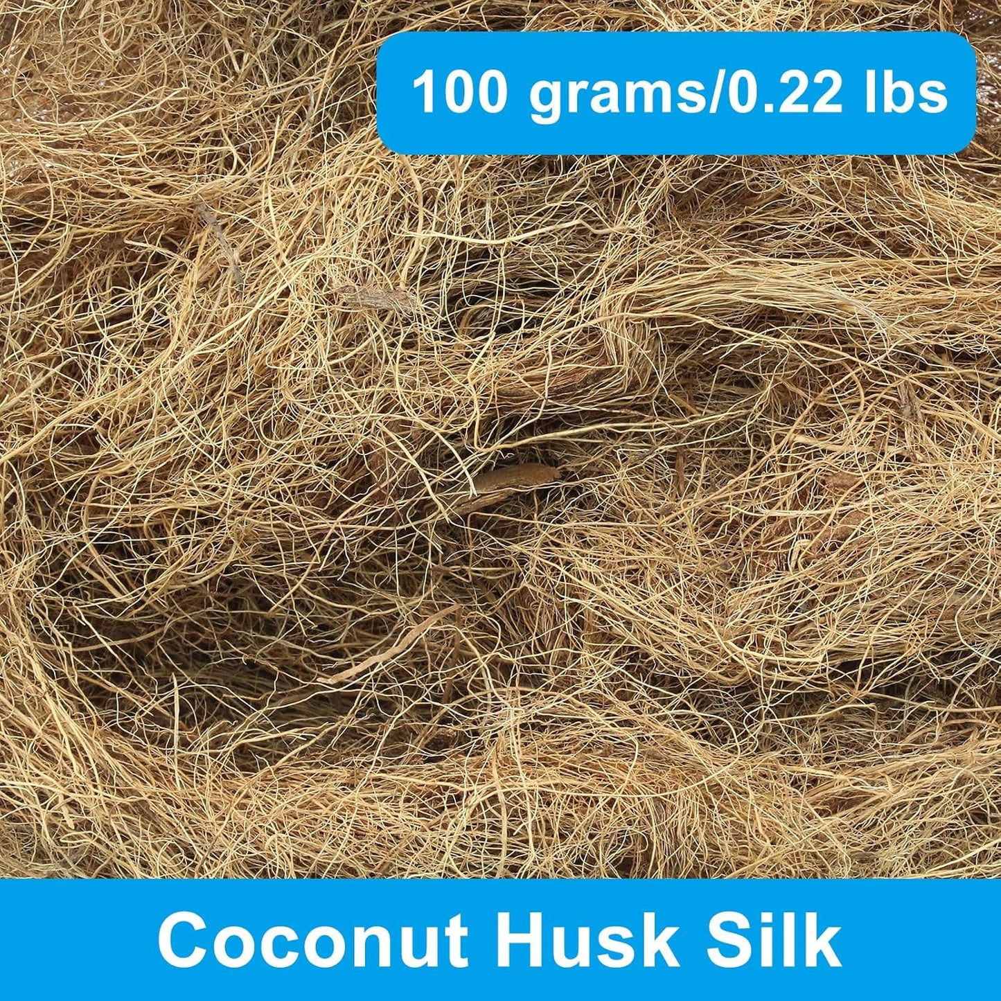 1 Pack Coconut Husk Fiber, 0.22 pounds Natural Coconut Shell Fiber Silk for Pot Plants, Orchids