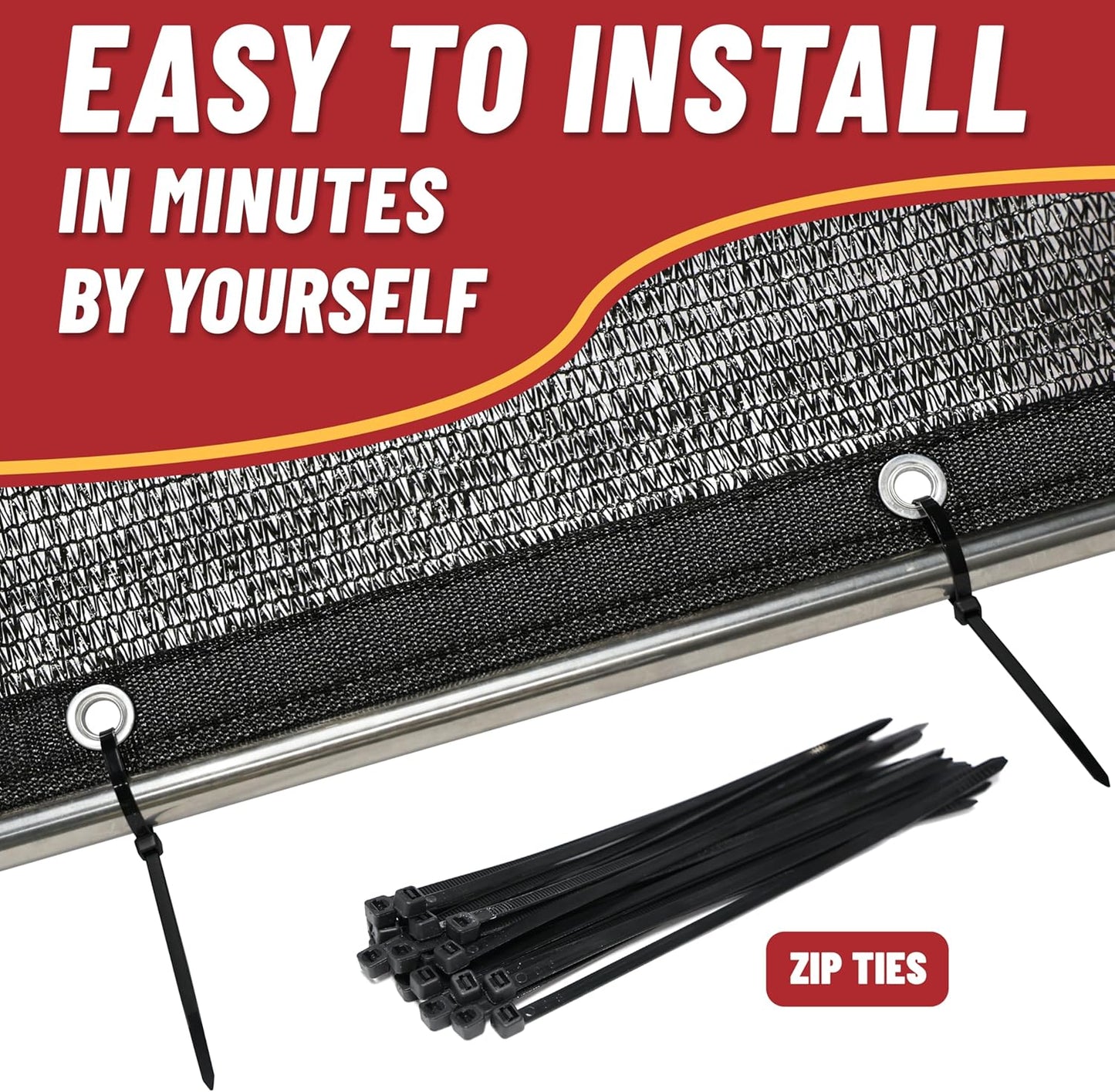 ShadeMart 50% Shade Cloth for Plant, Black 11FT x 91FT Custom Size Outdoor Shade Tarp, Shade Cover with Upgrade Grommets and Zip Ties, Netting Sunblock Net for Vegetables Flower Garden Greenhouse