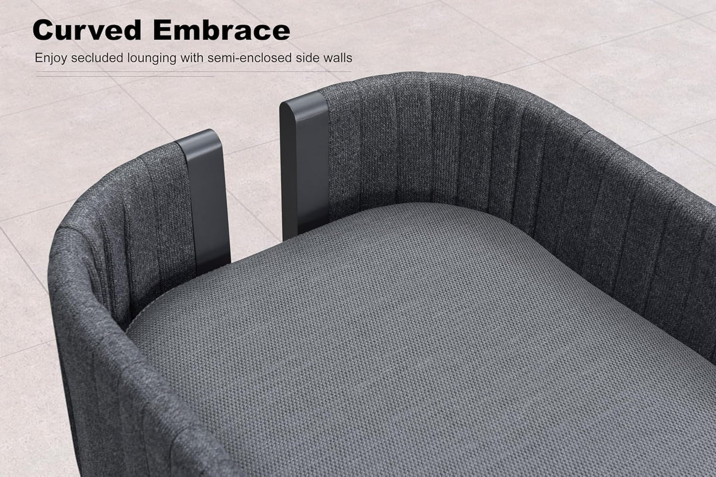 PURPLE LEAF Outdoor Chaise Lounge Chairs with Cushion Patio Aluminum Daybed Sun Chair Adjustable Sunbathing Tanning Reclining Set of 2 Moon Basalt