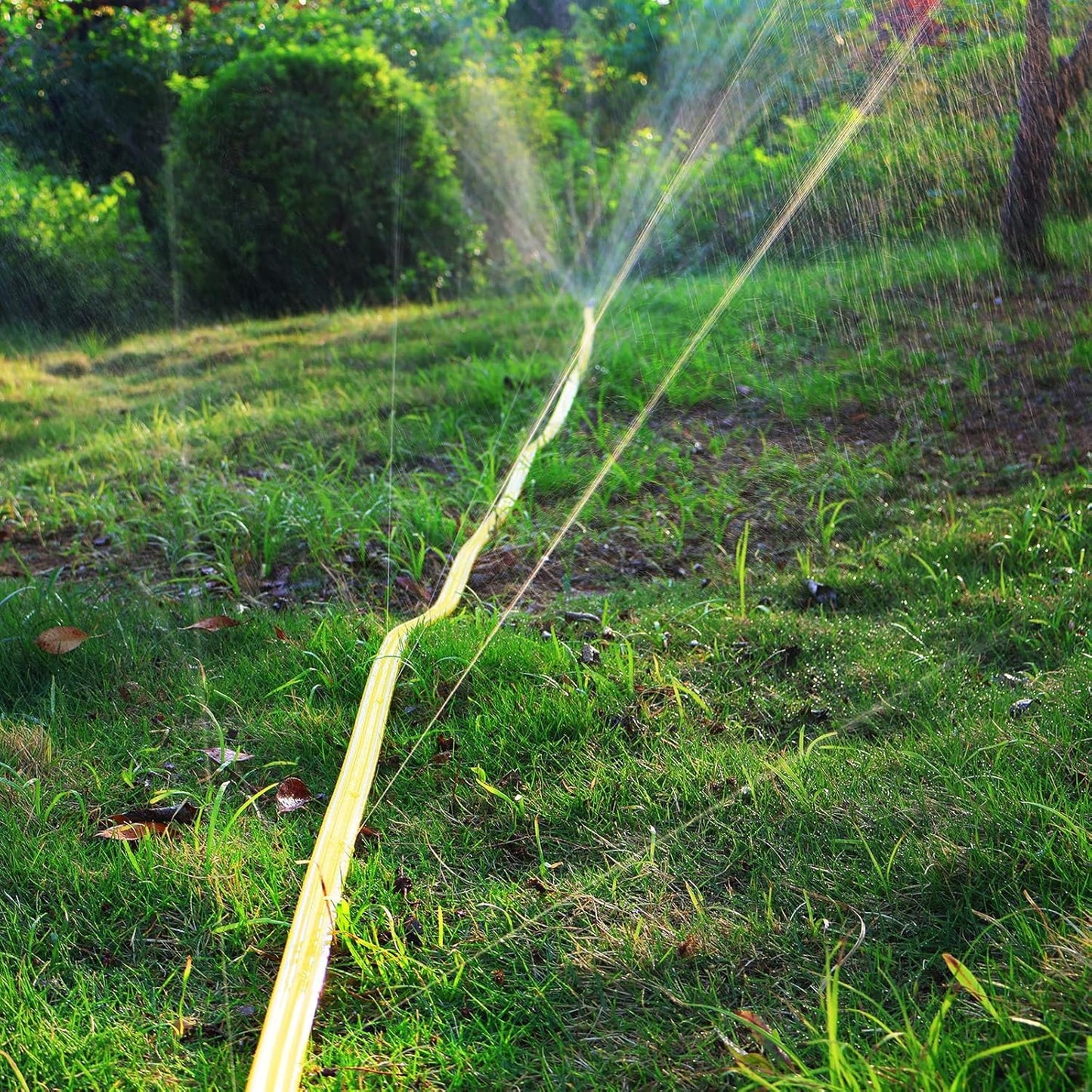 4-Pack Sprinkler Hose with Holes 25 ft – Flexible Sprinkler Soaker Hose for Lawn & Garden, 100 ft Drip Irrigation System, Ideal for Yard Watering & Plant Care (25 ft x 4)