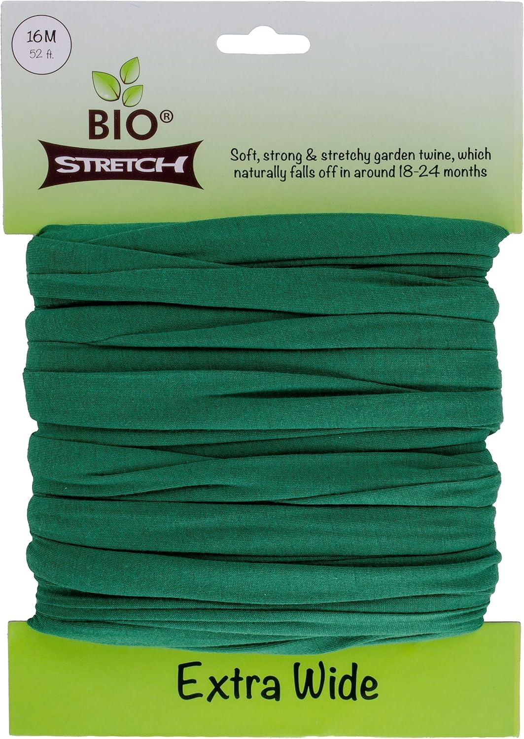 Extra Wide Soft Tree Ties - Strong & Stretchy Support for Large Plants & Young Trees - Cut-to-Length Green Garden Tape for Home & Professional Gardening (52 ft / 16M)