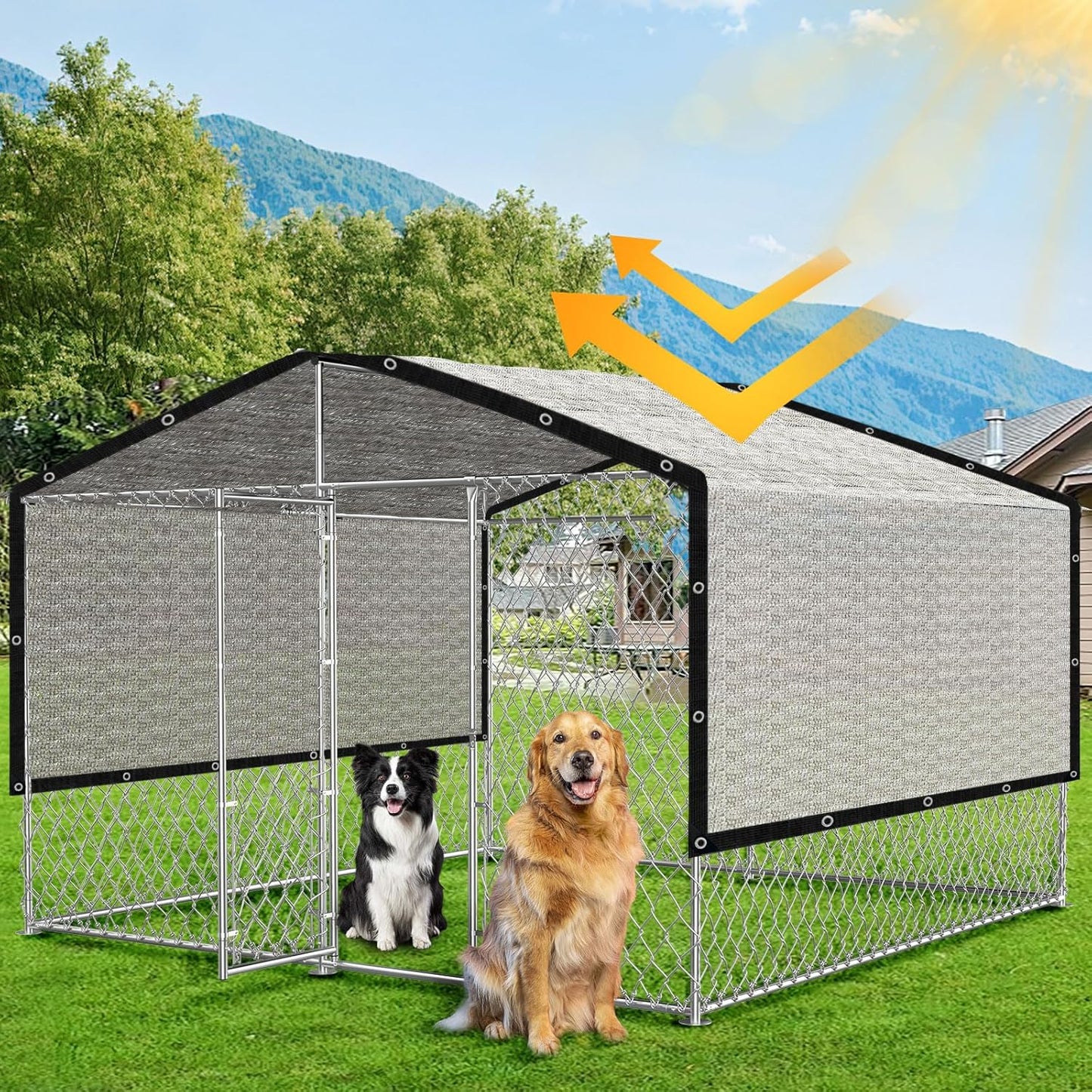 Shade Cloth-80% Aluminum Sunblock Neting,Durable Mesh Tarp with Grommets,Shade Cloth for Garden,Car, Outdoor Pergola,Greenhouse,Chicken Coop and Dog Kennel(Silver)
