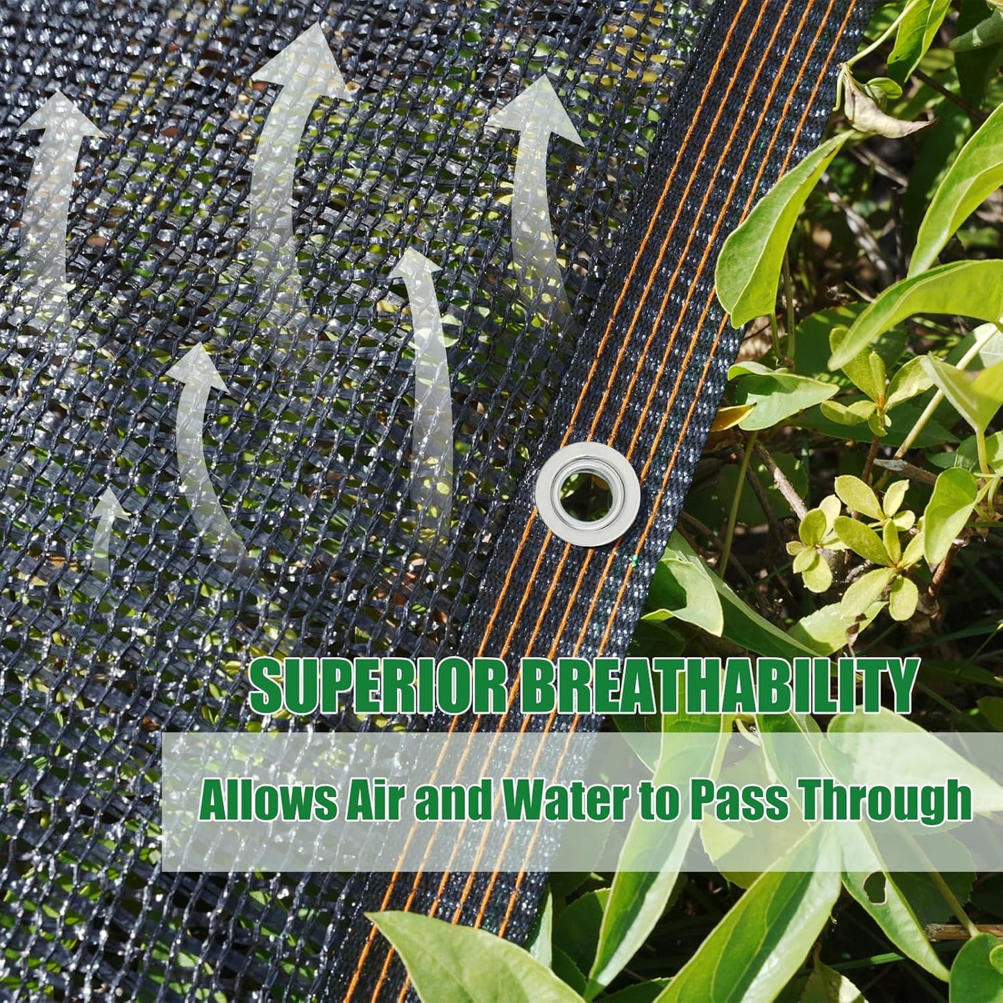 40% Shade Cloth for Garden, 6.5×10FT Plant Shade Cloth with Grommets Mesh Tarp for Greenhouse, Dog Kennel Cover, Chicken Coop, Patio Plants Outdoor Sun Shade