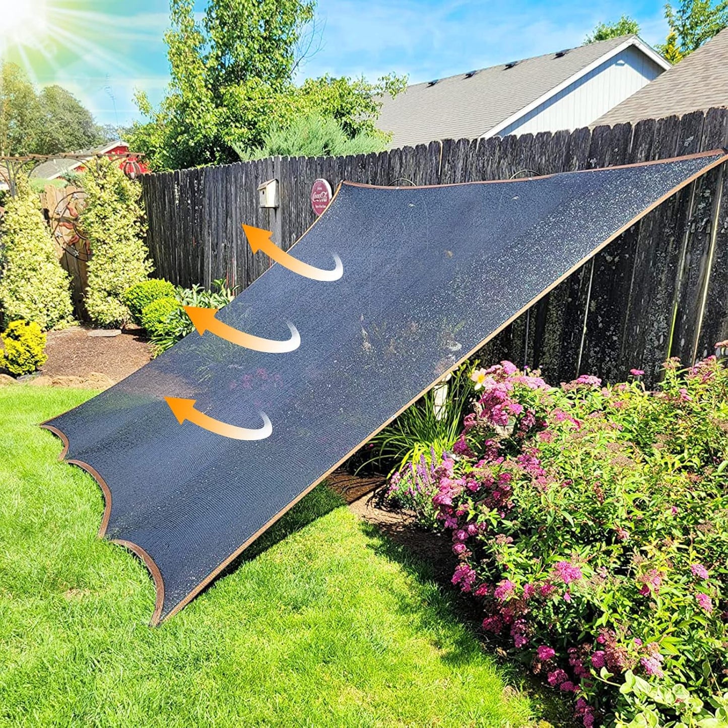 Shade Cloth - for Plants Greenhouse, 70% Sunblock Shade Sails for Outdoor Garden Pergola Patio Lawn, Sun Protection Neting Cover for Kennel Chicken Coop Easier to Hang Plant Cover