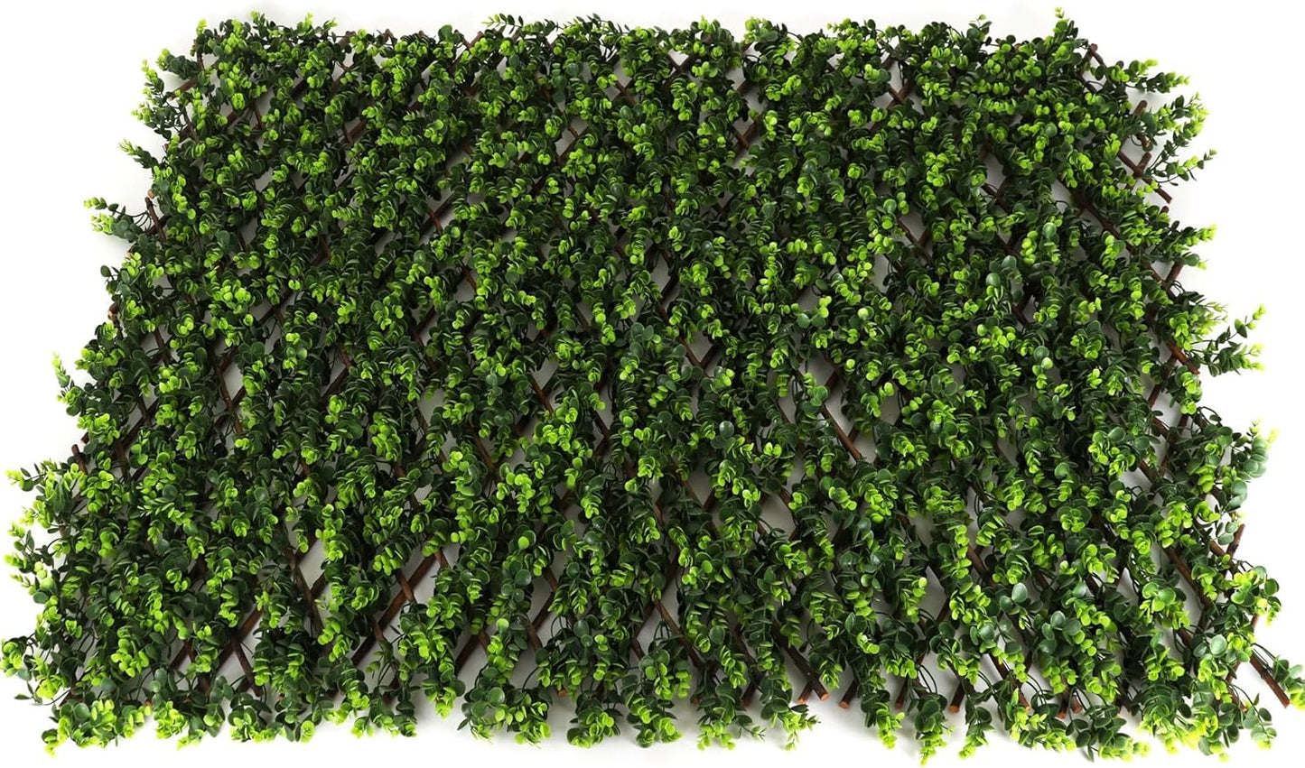 3rd Street Inn™ Leaf Trellis - Bamboo Greenery Panel - Boxwood and Ivy Privacy Fence Substitute - DIY Flexible Fencing (1, Wintergreen)
